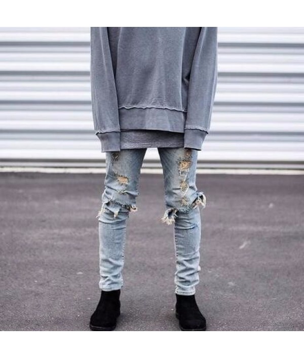 Skinny Ripped Jeans For Men Ma...