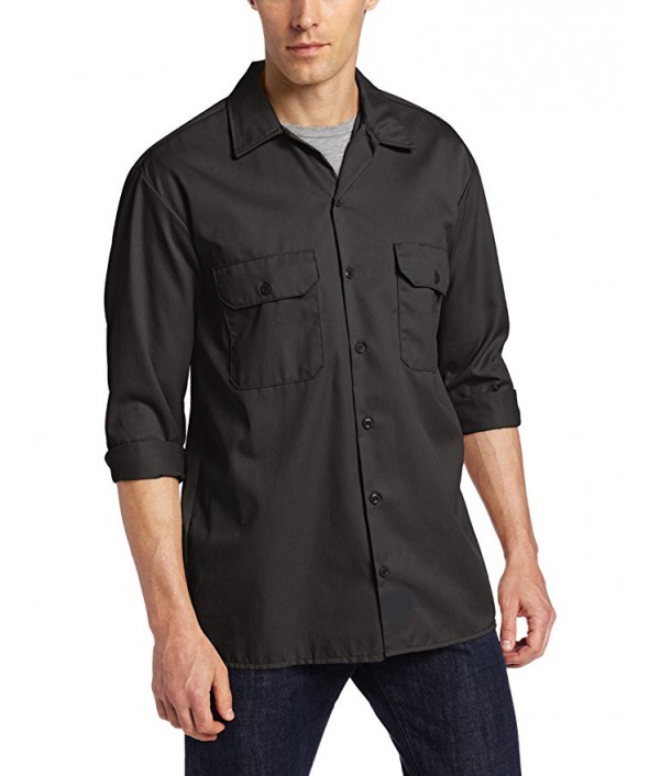 Men's Long-Sleeve Work Shirt Stain Relea...