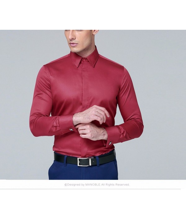 Men's Dress Shirt Cotton New Regular Fit Cufflink Shirts Business Long Sleeve Business Suits Shirts Solid Color Men's Dress Shirt Cotton New Regular Fit Cufflink Shirts Business Long Sleeve Business Suits Shirts Solid Color